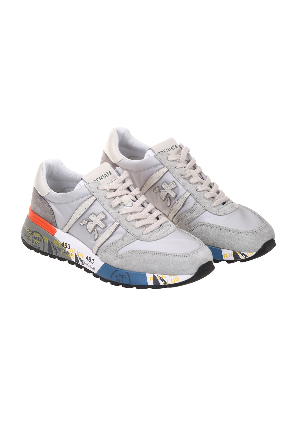 shop PREMIATA Saldi Scarpe: Premiata sneakers Lander in pelle di vitello scamosciata e nylon.
Altezza suola 3.5 cm.
Logo PREMIATA.
Suola leggera in contrasti di colore.
Composizione: 55% pelle di vitello 45% poliammide.
Composizione suola: 65% EVA 30% gomma 5% TPU.
Made in Vietnam.. LANDER-6130 number 2319595